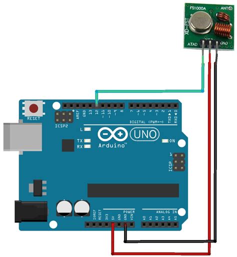 arduino transmitter and receiver wiring